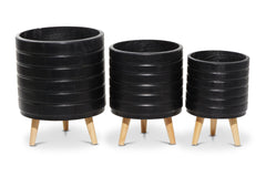 Vista Planter Set of 3 BLACK