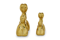 Walker Dog Sculpture SET OF 2 GOLD