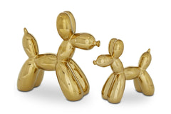 Walker Dog Sculpture SET OF 2 GOLD