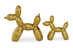 Walker Dog Sculpture SET OF 2 GOLD