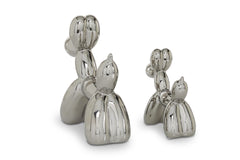 Walker Dog Sculpture SET OF 2 SILVER
