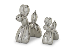 Walker Dog Sculpture SET OF 2 SILVER