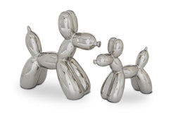 Walker Dog Sculpture SET OF 2 SILVER