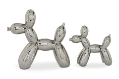 Walker Dog Sculpture SET OF 2 SILVER