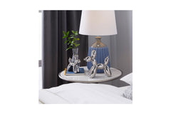 Walker Dog Sculpture SET OF 2 SILVER
