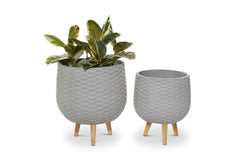 Walter Planter SET OF 2 GREY