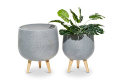 Washington Planter SET OF 2 GREY
