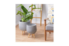 Washington Planter SET OF 2 GREY