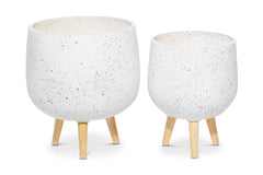 Washington Planter SET OF 2 WHITE