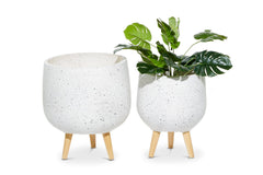 Washington Planter SET OF 2 WHITE