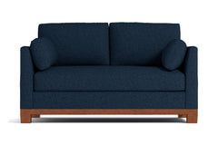 Avalon Apartment Size Sleeper Sofa :: Leg Finish: Pecan / Sleeper Option: Deluxe Innerspring Mattress