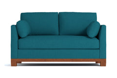 Avalon Apartment Size Sleeper Sofa :: Leg Finish: Pecan / Sleeper Option: Memory Foam Mattress