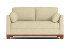 Avalon Apartment Size Sleeper Sofa :: Leg Finish: Pecan / Sleeper Option: Memory Foam Mattress