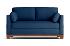 Avalon Apartment Size Sleeper Sofa :: Leg Finish: Pecan / Sleeper Option: Deluxe Innerspring Mattress