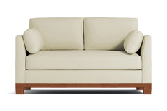 Avalon Apartment Size Sleeper Sofa :: Leg Finish: Pecan / Sleeper Option: Deluxe Innerspring Mattress