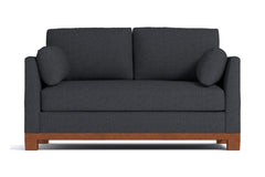 Avalon Apartment Size Sleeper Sofa :: Leg Finish: Pecan / Sleeper Option: Memory Foam Mattress