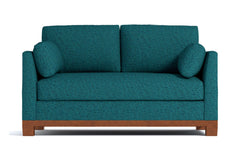 Avalon Apartment Size Sleeper Sofa :: Leg Finish: Pecan / Sleeper Option: Deluxe Innerspring Mattress