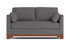 Avalon Apartment Size Sleeper Sofa :: Leg Finish: Pecan / Sleeper Option: Deluxe Innerspring Mattress