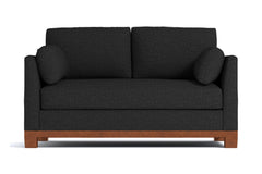 Avalon Apartment Size Sleeper Sofa :: Leg Finish: Pecan / Sleeper Option: Memory Foam Mattress
