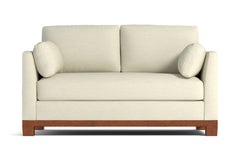 Avalon Apartment Size Sleeper Sofa :: Leg Finish: Pecan / Sleeper Option: Memory Foam Mattress