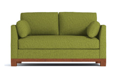 Avalon Apartment Size Sleeper Sofa :: Leg Finish: Pecan / Sleeper Option: Memory Foam Mattress