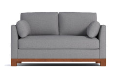 Avalon Apartment Size Sleeper Sofa :: Leg Finish: Pecan / Sleeper Option: Memory Foam Mattress