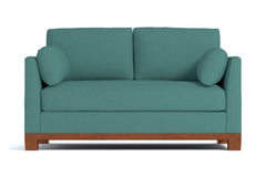 Avalon Apartment Size Sleeper Sofa :: Leg Finish: Pecan / Sleeper Option: Memory Foam Mattress
