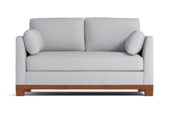 Avalon Apartment Size Sleeper Sofa :: Leg Finish: Pecan / Sleeper Option: Deluxe Innerspring Mattress