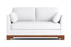 Avalon Apartment Size Sleeper Sofa :: Leg Finish: Pecan / Sleeper Option: Memory Foam Mattress