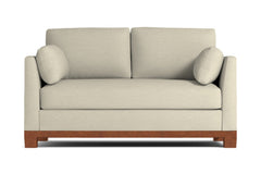 Avalon Apartment Size Sleeper Sofa :: Leg Finish: Pecan / Sleeper Option: Memory Foam Mattress
