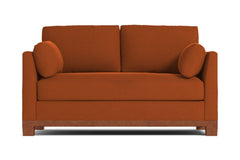 Avalon Apartment Size Sleeper Sofa :: Leg Finish: Pecan / Sleeper Option: Memory Foam Mattress