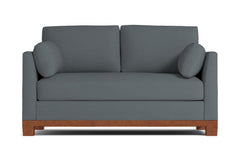Avalon Apartment Size Sleeper Sofa :: Leg Finish: Pecan / Sleeper Option: Deluxe Innerspring Mattress