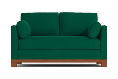 Avalon Apartment Size Sleeper Sofa :: Leg Finish: Pecan / Sleeper Option: Memory Foam Mattress