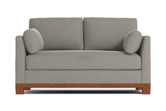 Avalon Apartment Size Sleeper Sofa :: Leg Finish: Pecan / Sleeper Option: Memory Foam Mattress
