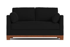 Avalon Apartment Size Sleeper Sofa :: Leg Finish: Pecan / Sleeper Option: Memory Foam Mattress