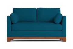 Avalon Apartment Size Sleeper Sofa :: Leg Finish: Pecan / Sleeper Option: Memory Foam Mattress