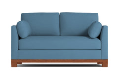 Avalon Apartment Size Sleeper Sofa :: Leg Finish: Pecan / Sleeper Option: Deluxe Innerspring Mattress
