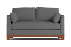 Avalon Apartment Size Sleeper Sofa :: Leg Finish: Pecan / Sleeper Option: Deluxe Innerspring Mattress