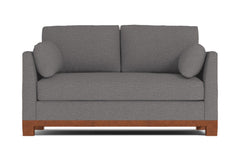 Avalon Apartment Size Sleeper Sofa :: Leg Finish: Pecan / Sleeper Option: Deluxe Innerspring Mattress