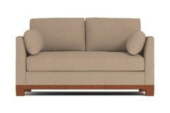 Avalon Apartment Size Sleeper Sofa :: Leg Finish: Pecan / Sleeper Option: Deluxe Innerspring Mattress
