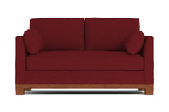 Avalon Apartment Size Sleeper Sofa :: Leg Finish: Pecan / Sleeper Option: Deluxe Innerspring Mattress