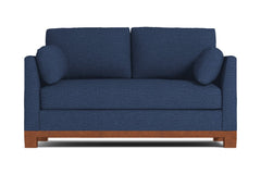 Avalon Apartment Size Sleeper Sofa :: Leg Finish: Pecan / Sleeper Option: Memory Foam Mattress
