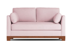Avalon Apartment Size Sleeper Sofa :: Leg Finish: Pecan / Sleeper Option: Deluxe Innerspring Mattress