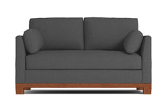 Avalon Apartment Size Sleeper Sofa :: Leg Finish: Pecan / Sleeper Option: Deluxe Innerspring Mattress