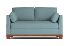 Avalon Apartment Size Sleeper Sofa :: Leg Finish: Pecan / Sleeper Option: Deluxe Innerspring Mattress