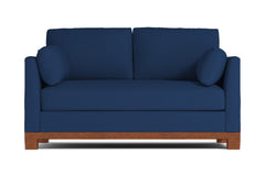 Avalon Apartment Size Sleeper Sofa :: Leg Finish: Pecan / Sleeper Option: Deluxe Innerspring Mattress