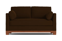 Avalon Apartment Size Sleeper Sofa :: Leg Finish: Pecan / Sleeper Option: Memory Foam Mattress