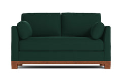 Avalon Apartment Size Sleeper Sofa :: Leg Finish: Pecan / Sleeper Option: Deluxe Innerspring Mattress