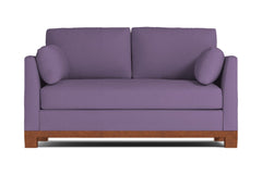 Avalon Apartment Size Sleeper Sofa :: Leg Finish: Pecan / Sleeper Option: Memory Foam Mattress