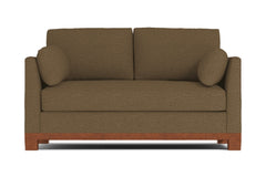 Avalon Apartment Size Sleeper Sofa :: Leg Finish: Pecan / Sleeper Option: Memory Foam Mattress